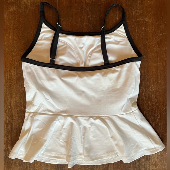 NWOT TA Tracy Anderson G.I.L.I. White Peplum Cami Tank - Picture 5 of 9
